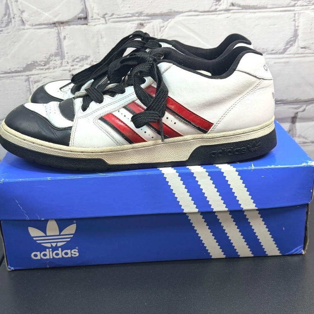 Vintage Adidas 2002 Instinct Lo Men 11 White Sneakers 383065 Retro Leather Shoes